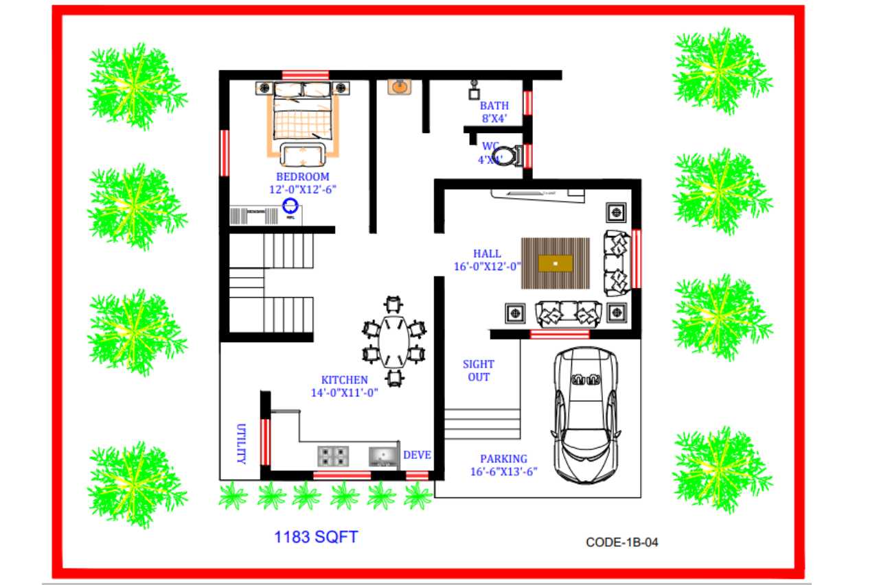 1 bhk house plan , Sg home design